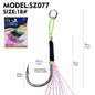 PROBEROS 5PC 2Pairs/PC High Carbon Steel Fishhooks Jig Assist Fishing Twin Hooks Double Barbed Durable Hook Peche