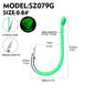PROBEROS  100PCS High-carbon Steel Fishhooks Barbed Fluorescent Fishing Durable Hook Fish Gear Fighting Hook With Eye for Carp