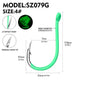 PROBEROS  100PCS High-carbon Steel Fishhooks Barbed Fluorescent Fishing Durable Hook Fish Gear Fighting Hook With Eye for Carp