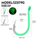 PROBEROS  100PCS High-carbon Steel Fishhooks Barbed Fluorescent Fishing Durable Hook Fish Gear Fighting Hook With Eye for Carp