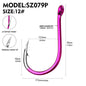 PROBEROS  100PCS High-carbon Steel Fishhooks Barbed Fluorescent Fishing Durable Hook Fish Gear Fighting Hook With Eye for Carp