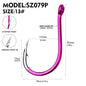 PROBEROS  100PCS High-carbon Steel Fishhooks Barbed Fluorescent Fishing Durable Hook Fish Gear Fighting Hook With Eye for Carp