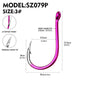 PROBEROS  100PCS High-carbon Steel Fishhooks Barbed Fluorescent Fishing Durable Hook Fish Gear Fighting Hook With Eye for Carp