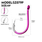 PROBEROS  100PCS High-carbon Steel Fishhooks Barbed Fluorescent Fishing Durable Hook Fish Gear Fighting Hook With Eye for Carp