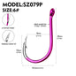 PROBEROS  100PCS High-carbon Steel Fishhooks Barbed Fluorescent Fishing Durable Hook Fish Gear Fighting Hook With Eye for Carp