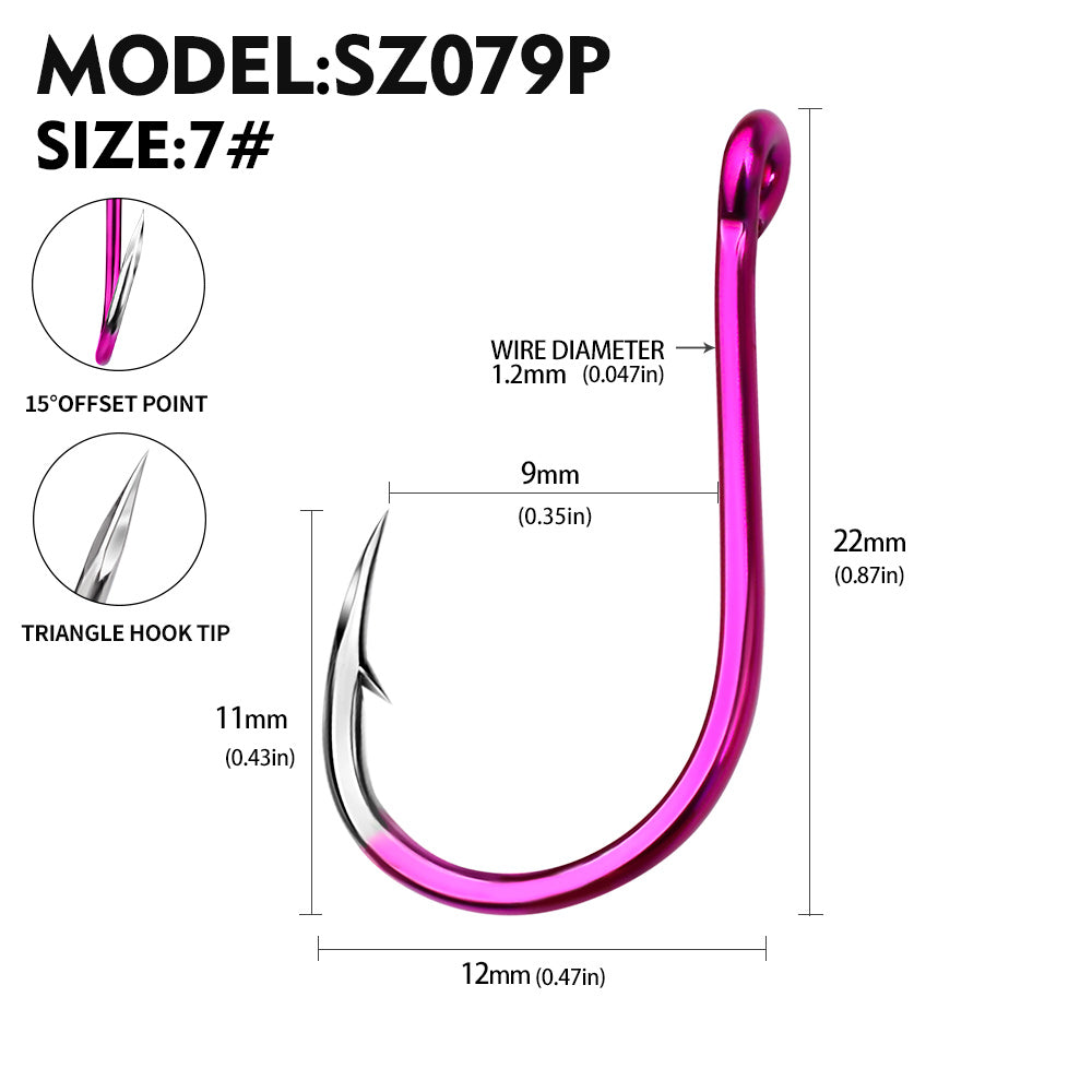 PROBEROS  100PCS High-carbon Steel Fishhooks Barbed Fluorescent Fishing Durable Hook Fish Gear Fighting Hook With Eye for Carp