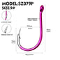 PROBEROS  100PCS High-carbon Steel Fishhooks Barbed Fluorescent Fishing Durable Hook Fish Gear Fighting Hook With Eye for Carp