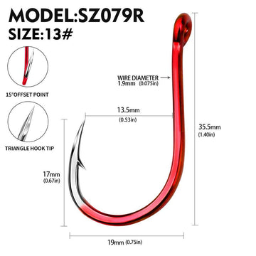 PROBEROS 100PCS High-carbon Steel Fishhooks Barbed Fluorescent Fishing Durable Hook Fish Gear Fighting Hook With Eye for Carp - Proberos