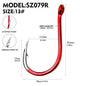 PROBEROS  100PCS High-carbon Steel Fishhooks Barbed Fluorescent Fishing Durable Hook Fish Gear Fighting Hook With Eye for Carp
