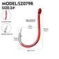 PROBEROS  100PCS High-carbon Steel Fishhooks Barbed Fluorescent Fishing Durable Hook Fish Gear Fighting Hook With Eye for Carp