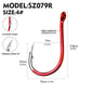 PROBEROS  100PCS High-carbon Steel Fishhooks Barbed Fluorescent Fishing Durable Hook Fish Gear Fighting Hook With Eye for Carp
