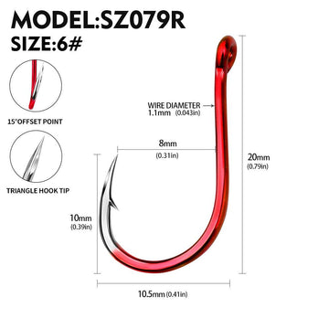 PROBEROS 100PCS High-carbon Steel Fishhooks Barbed Fluorescent Fishing Durable Hook Fish Gear Fighting Hook With Eye for Carp - Proberos