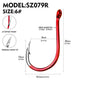 PROBEROS  100PCS High-carbon Steel Fishhooks Barbed Fluorescent Fishing Durable Hook Fish Gear Fighting Hook With Eye for Carp