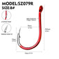 PROBEROS  100PCS High-carbon Steel Fishhooks Barbed Fluorescent Fishing Durable Hook Fish Gear Fighting Hook With Eye for Carp