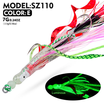 PROBEROS SZ110 Octopus Luminous Assist Double Hook 17cm 7g