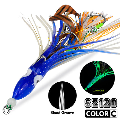 PROBEROS SZ120 Luminous Octopus Assist Hook 3-Hook Jig Hook Deep Sea Fishing Hook