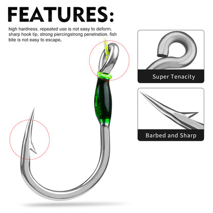 Proberos SZ133 Saltwater Jigging Assist Hooks | Pre-Tied Heavy Duty