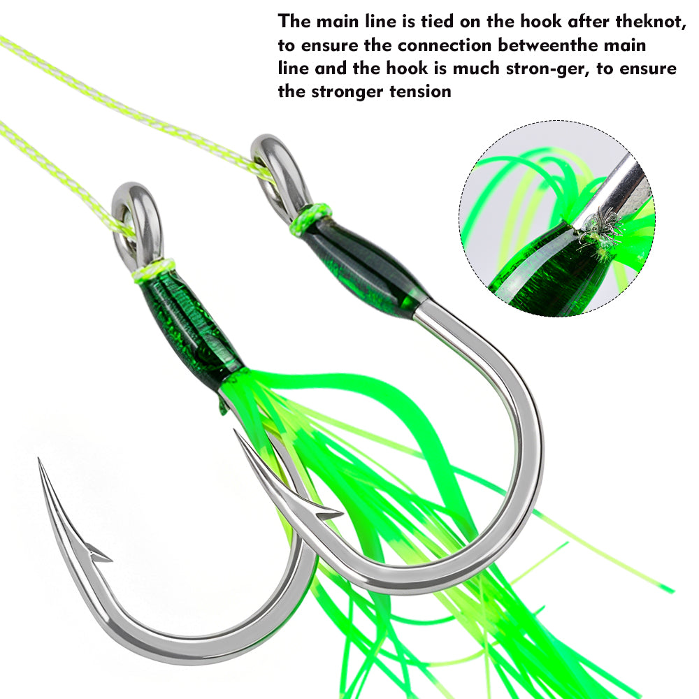 Proberos SZ133 Saltwater Jigging Assist Hooks | Pre-Tied Heavy Duty