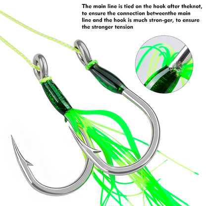 Proberos SZ133 Saltwater Jigging Assist Hooks | Pre-Tied Heavy Duty