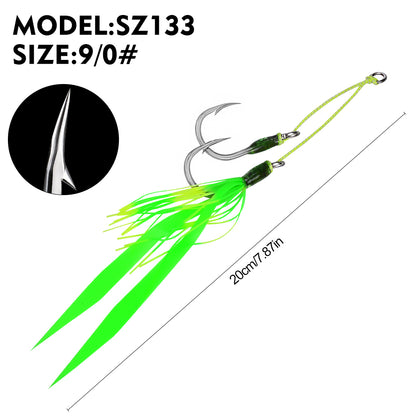 Proberos SZ133 Saltwater Jigging Assist Hooks | Pre-Tied Heavy Duty
