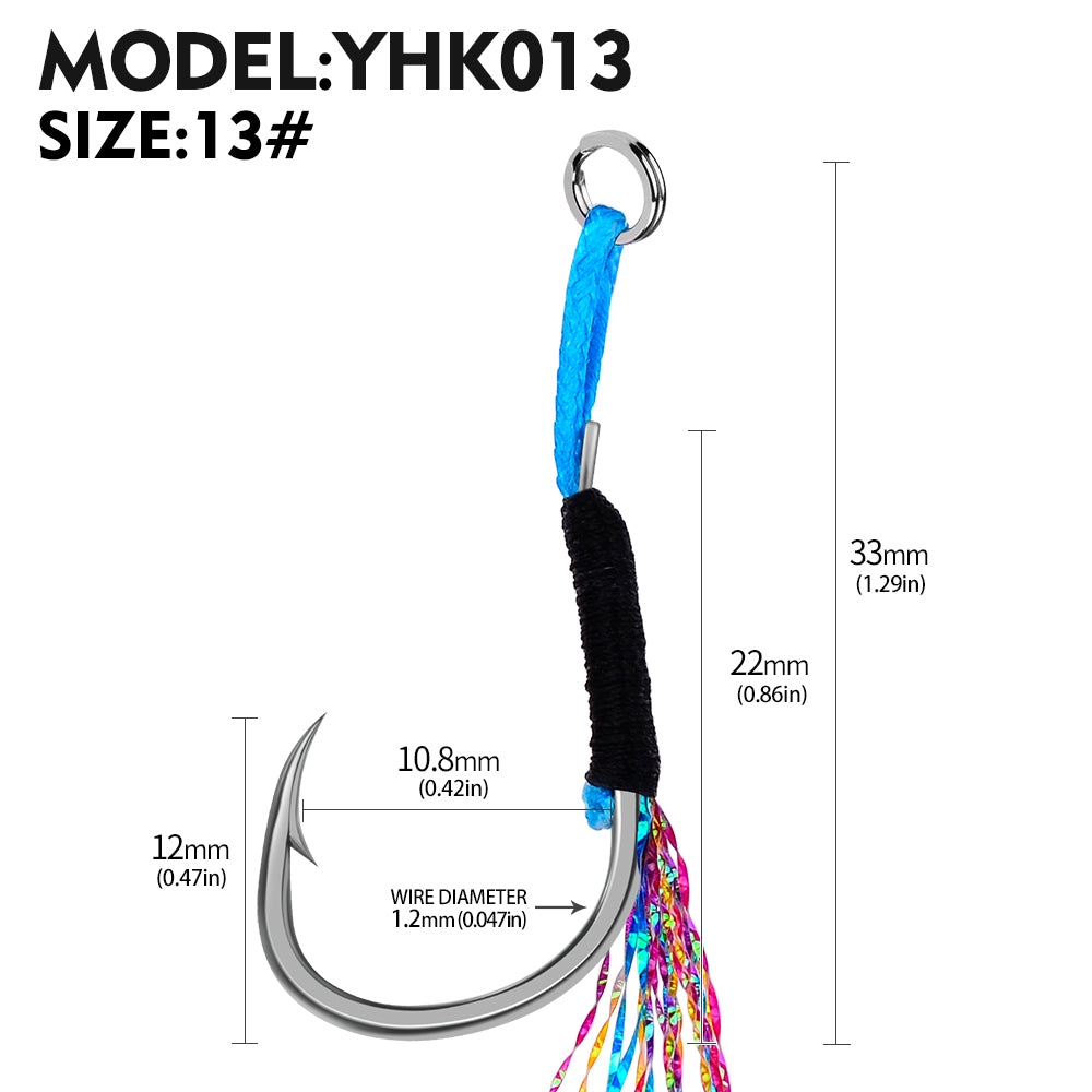PROBEROS 20Pcs/lot Tie Bright Silk Sea Fishing Iron Plate Fish Hook Barbed Fishing Hook Fishing Accessories Wholesale