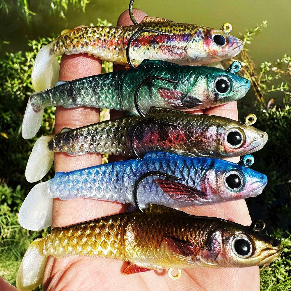 PROBEROS® 5PCS Hot Sale T Tail Silicone Soft Fishing Bait Jig Head Lure Artificial Bait 15G 18G 21G 29G 36G Rubber Baits for Sea Bass Carp Spoon Tackle - Proberos
