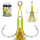 PROBEROS 5PCS 2Pairs/lot High Carbon Steel Fishhooks 1/0-2/0-3/0-4/0-5/0# Slow Jig Assist Fishing Twin Hooks Double Barbed Durable Hook Peche - Proberos