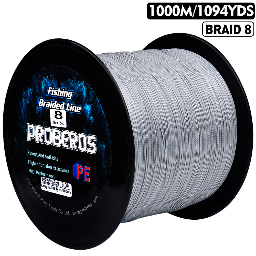 PROBEROS 8 Strand Braided Fishing Line 1000m Heavy Duty PE Line