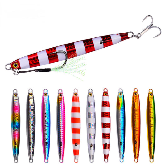 PROBEROS Jig slow jigging, ojos 3D – agua salada