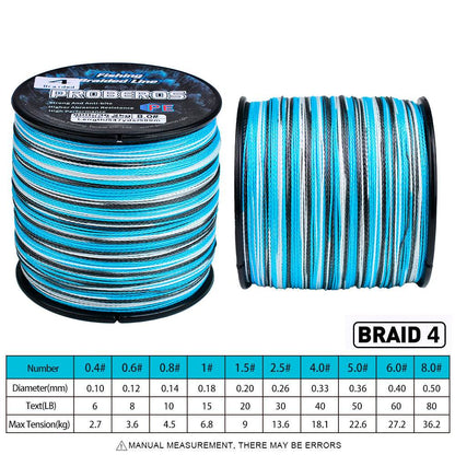 PROBEROS 500m Braided Fishing Line 4 Strand Cryo-to-Inferno Proof｜Ice Fishing to Tropical Battles - Proberos