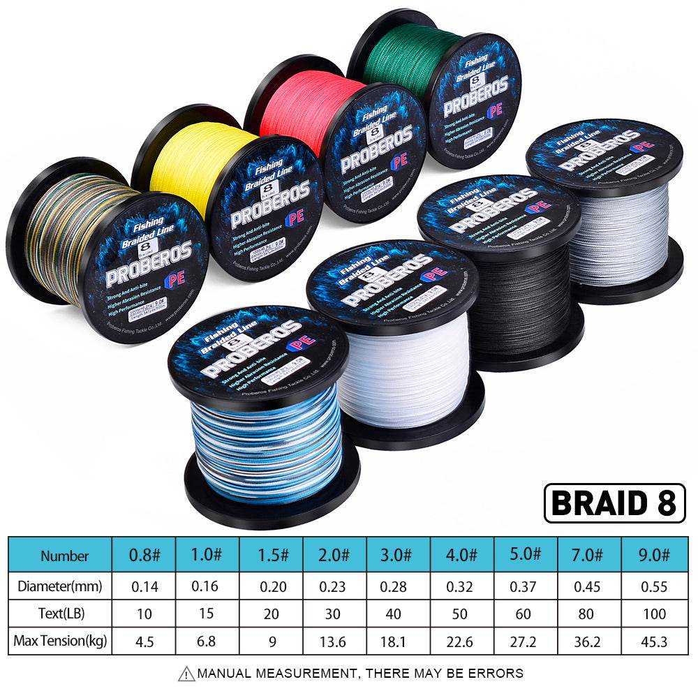 PROBEROS 8 Strand Braided Fishing Line 500m Heavy Duty PE Line – Proberos