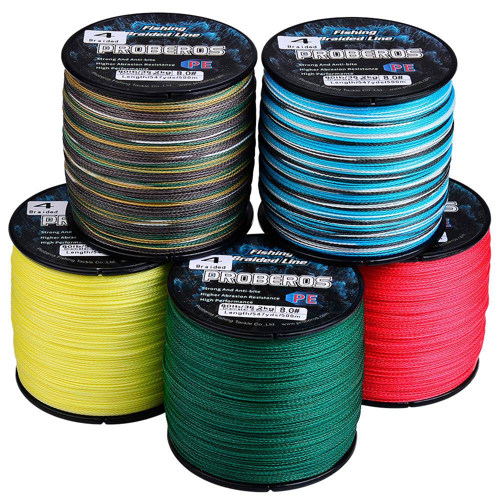 PROBEROS 500m Braided Fishing Line 4 Strand Cryo-to-Inferno Proof｜Ice Fishing to Tropical Battles - Proberos