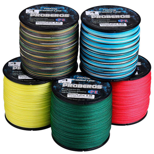 PROBEROS 500m Braided Fishing Line 4 Strand Cryo-to-Inferno Proof｜Ice Fishing to Tropical Battles - Proberos