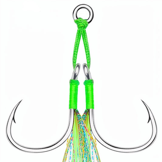 PROBEROS Assist-Haken 1/0#-5/0#, 2 Sets, mit Assist-Haken – Salzwasser
