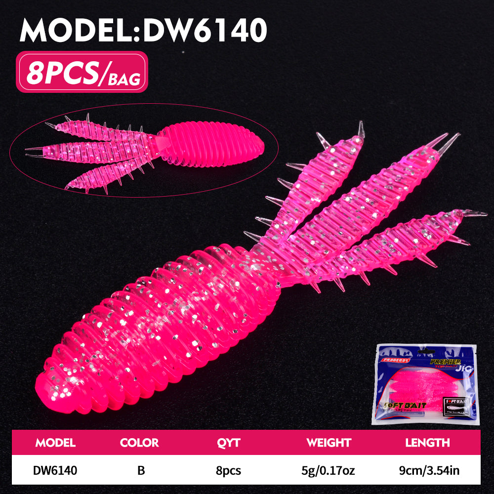 Proberos 9cm Fork Tail Soft Lure Color B Pattern