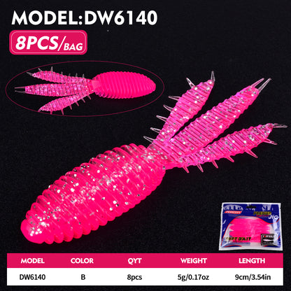 Proberos 9cm Fork Tail Soft Lure Color B Pattern