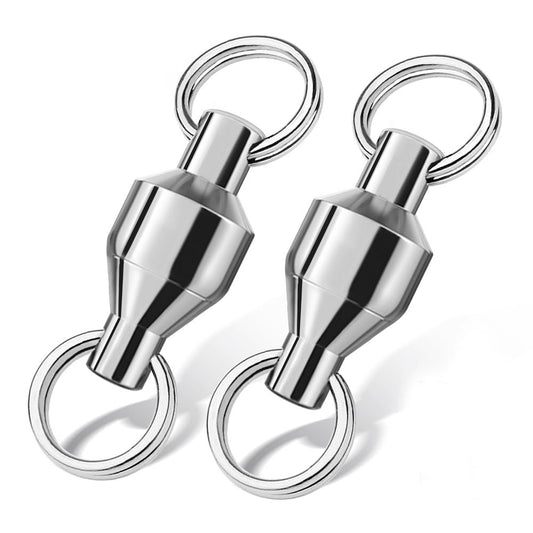 PROBEROS DAC004 Double Ring Ball Bearing Swivel 0#-10# 10Pcs Heavy Duty Saltwater Lure Rigging