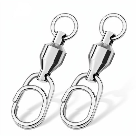 PROBEROS DAC006 Ball Bearing Swivel with Oval Snap 0#-6# 10Pcs Quick Change for Lure Fishing