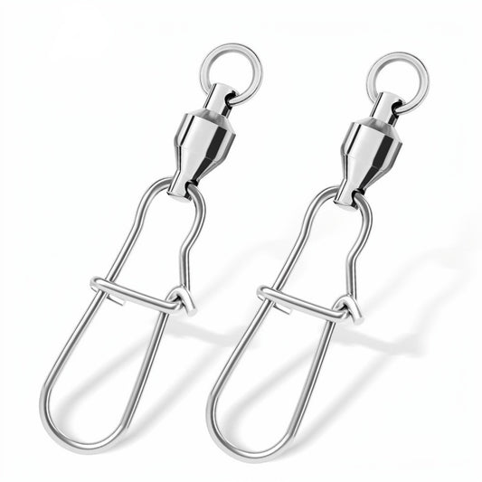 PROBEROS DAC007 Ball Bearing Swivel with Enhanced Snap 0#-10# 10Pcs for Bass Pike Saltwater