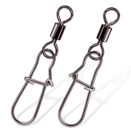 PROBEROS DAC013 American Barrel Swivel with Enhanced Snap 14#-5/0# 20Pcs Freshwater Saltwater