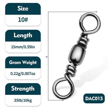 PROBEROS Bottle Swivel Buckle Lure Bait Connector B Type Ring Pin Ring Fishing Accessories 200pcs - Proberos