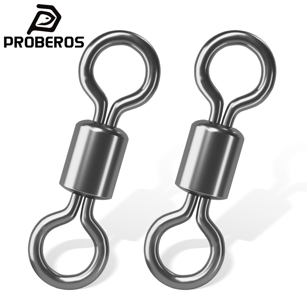 Proberos DAC016 high-speed stainless steel fishing swivels 20pcs pack