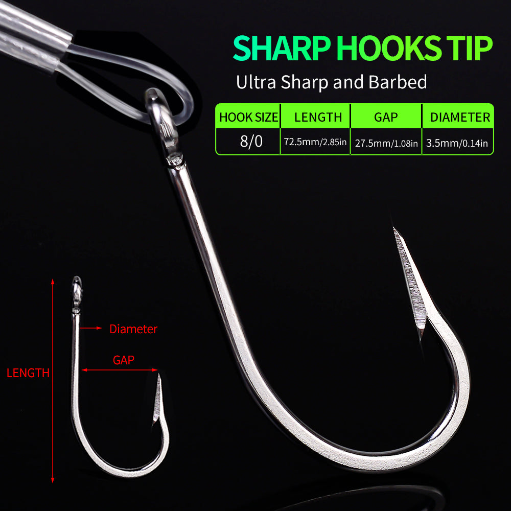 PROBEROS DW330 trolling lure ultra sharp 8 0 barbed hook size detail 72.5mm length 27.5mm gap 3.5mm diameter