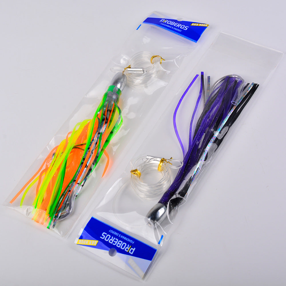 PROBEROS DW331 metal head octopus trolling lure 5pcs mixed colors per pack option