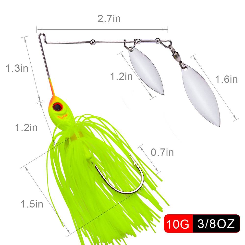 PROBEROS 5pc 17G 21G 1pc Fishing Lure Chatter Bait Spinner Wire Bait Weedless Buzzbait Wobbler For Bass Pike Walleye Fish - Proberos