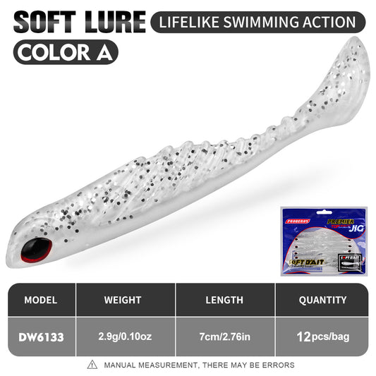 PROBEROS DW6133 Paddle Tail Soft Fishing Lure Color A
