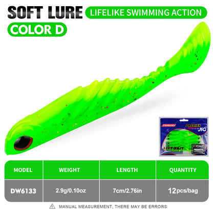 PROBEROS DW6133 Paddle Tail Soft Fishing Lure Color D