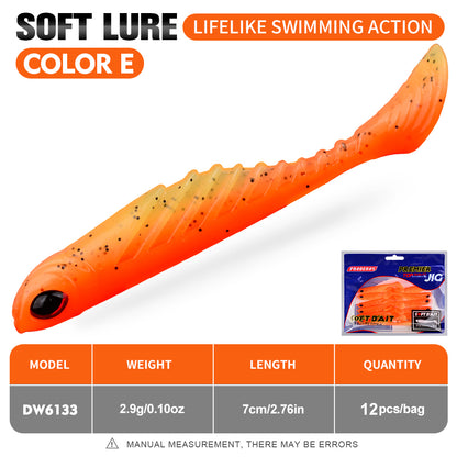 PROBEROS DW6133 Paddle Tail Soft Fishing Lure Color E