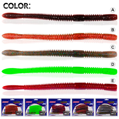 PROBEROS DW6135 Elastic Soft Worm Lure Color Options A B C D E