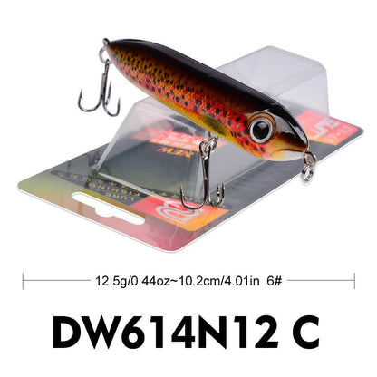 PROBEROS 5PC Top Water Pencil Lure Artificial Hard fishing Baits Wobbler Water Surface Fish Leurre 12g/10.2cm,26g/13.5cm 1PC - Proberos